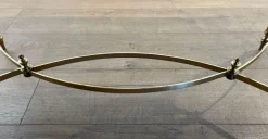 Pamono Coffee Table in Brass and Black Lacquered Glass by Maison Jansen Sale