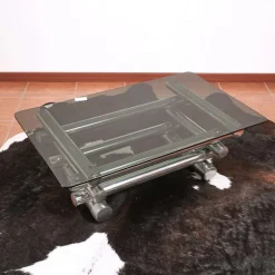 Pamono Coffee Table in Glass and Chrome Metal, 1970s Best