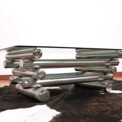 Pamono Coffee Table in Glass and Chrome Metal, 1970s Best