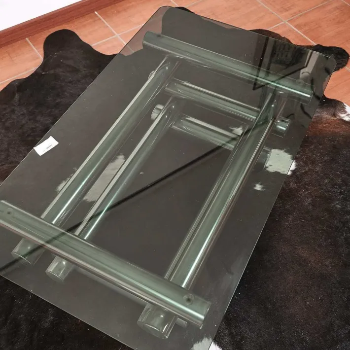 Pamono Coffee Table in Glass and Chrome Metal, 1970s Best