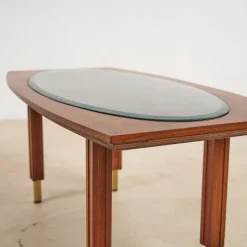 Pamono Coffee Table with Glass Top, 1970s