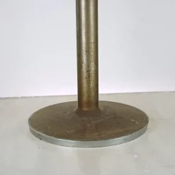 Pamono Coffee Table with Heavy Metal Base and Teak Wood Top, 1970s Clearance