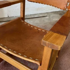 Pamono Cognac Leather Rocking Chair by Arte Sano, Colombia, 1970s Outlet