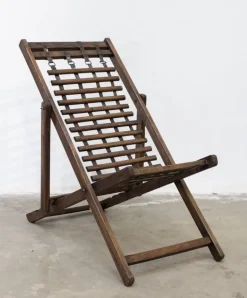 Pamono Colonial Deck Chair in Teak and Iron, 1960s Online
