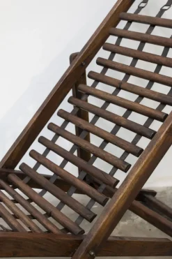 Pamono Colonial Deck Chair in Teak and Iron, 1960s Online