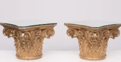 Pamono Corinthian Capital Side Tables, 1970s, Set of 2 Online