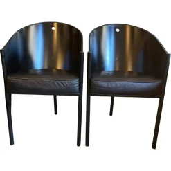 Pamono Costes Armchairs attributed to Philippe Starck for Driade Aleph, 1984, Set of 2 Best