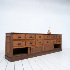 Pamono Craft Cabinet with Drawers and Sliding Doors, 1900s New