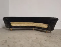Pamono Curved Sofa by Federico Munari, 1950s