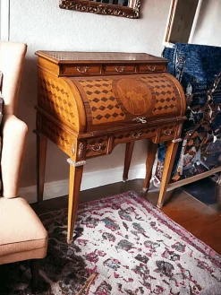 Pamono Cylinder Secretaire with Bronze Inlays and Friezes Clearance