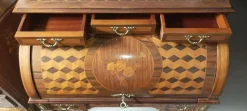 Pamono Cylinder Secretaire with Bronze Inlays and Friezes Clearance