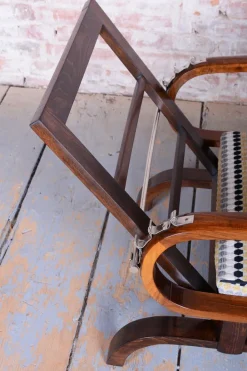 Pamono Czech Art Deco Adjustable Armchair attributed to J. Halabala, Up Závody, 1920s New