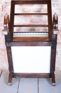 Pamono Czech Art Deco Adjustable Armchair attributed to J. Halabala, Up Závody, 1920s New