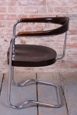 Pamono Czech Bauhaus Beech Armchair attributed to Ladislav Žák for H. Gottwald, 1930s