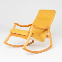 Pamono Czech Rocking Chair attributed to Ton, 1960s
