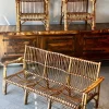 Pamono Dal Vera Bamboo and Rattan Sofa and Armchairs, 1970, Set of 3 New