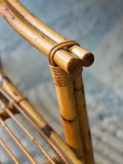 Pamono Dal Vera Bamboo and Rattan Sofa and Armchairs, 1970, Set of 3 New