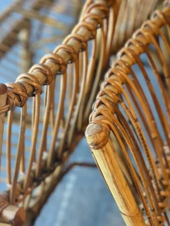 Pamono Dal Vera Bamboo and Rattan Sofa and Armchairs, 1970, Set of 3 New