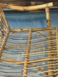 Pamono Dal Vera Bamboo and Rattan Sofa and Armchairs, 1970, Set of 3 New