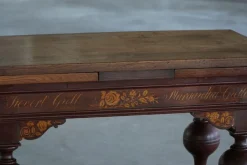 Pamono Danish Baroque Extendable Oak Table with Intarsia, 19th Century