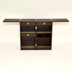 Pamono Danish Captain's Bar attributed to Reno Wahl Iversen for Dyrlund, 1960s Outlet
