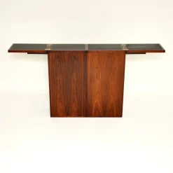 Pamono Danish Captain's Bar attributed to Reno Wahl Iversen for Dyrlund, 1960s Outlet
