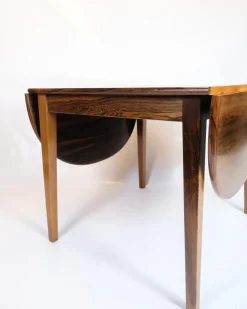 Pamono Danish Dining Table with Flaps in Rosewood, 1960s