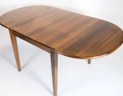 Pamono Danish Dining Table with Flaps in Rosewood, 1960s