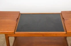 Pamono Danish Extendable Two-Tier Teak Serving Trolley by Kurt Ostervig for Jason Mobler, 1960 Sale