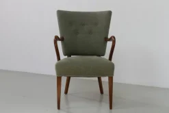 Pamono Danish Green Armchair by Alfred Christensen for Slagelse Møbelværk, 1940s Outlet