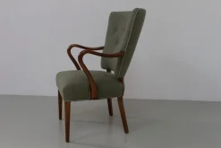 Pamono Danish Green Armchair by Alfred Christensen for Slagelse Møbelværk, 1940s Outlet