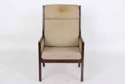 Pamono Danish Mahogany Armchair by Ole Wanscher for Poul Jeppesens Møbelfabrik, 1960s Online
