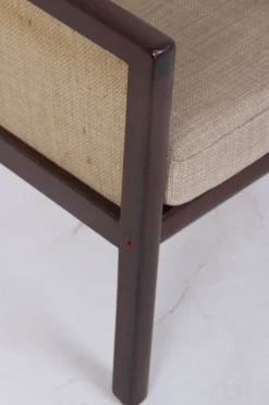 Pamono Danish Mahogany Armchair by Ole Wanscher for Poul Jeppesens Møbelfabrik, 1960s Online