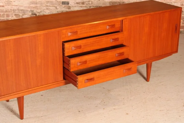 Pamono Danish Mid-Century Teak Sideboard from Clausen& Son, 1960s Clearance
