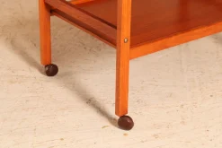 Pamono Danish Mid-Century 2-Tier Teak Trolley on Casters, 1970s Hot