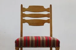 Pamono Danish Modern Brualist Oak Dining Chairs by Henning Kjærnulf, 1960s, Set of 6 New