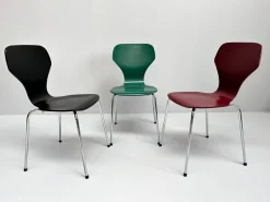 Pamono Danish Modern Chairs from Phoenix, Denmark, 1990s, Set of 3 New