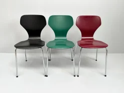Pamono Danish Modern Chairs from Phoenix, Denmark, 1990s, Set of 3 New