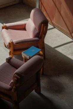 Pamono Danish Modern Lounge Chairs in Pine and Wool from Christian IV, 1970s, Set of 2 Online