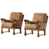 Pamono Danish Modern Lounge Chairs in Oak and Shearling Lambswool by Henning Kjærnulf, 1960s, Set of 2 Outlet