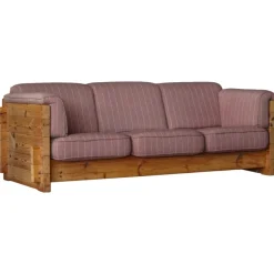 Pamono Danish Modern 3-Seater Sofa in Pomeranian Pine and Wool by Christian IV, 1970s Sale