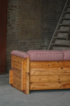 Pamono Danish Modern 3-Seater Sofa in Pomeranian Pine and Wool by Christian IV, 1970s Sale