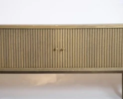 Pamono Danish Modern TV Cabinet in Oiled Oak with Venetian Blinds Best