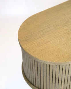 Pamono Danish Modern TV Cabinet in Oiled Oak with Venetian Blinds Best