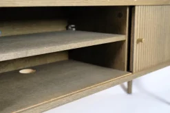 Pamono Danish Modern TV Cabinet in Oiled Oak with Venetian Blinds Best