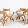 Pamono Danish Oak and Sheepskin Kurul Chairs by Henning Kjærnulf for EG Møbler, 1970s, Set of 4
