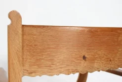 Pamono Danish Oak and Sheepskin Kurul Chairs by Henning Kjærnulf for EG Møbler, 1970s, Set of 4