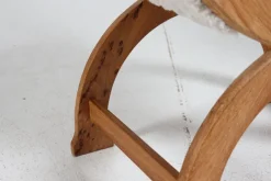 Pamono Danish Oak and Sheepskin Kurul Chairs by Henning Kjærnulf for EG Møbler, 1970s, Set of 4