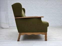 Pamono Danish Oak and Wool 3-Seater Sofa, 1970s Sale