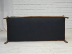 Pamono Danish 3-Seater Sofa in Green/Blue Velour and Ash, 1950s